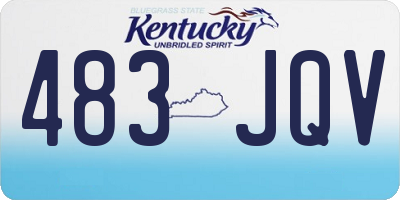 KY license plate 483JQV