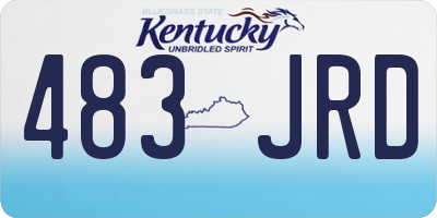 KY license plate 483JRD