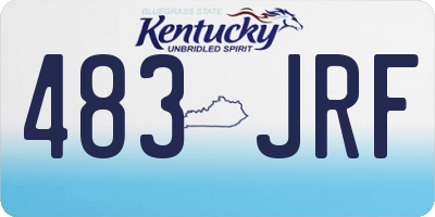 KY license plate 483JRF