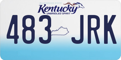 KY license plate 483JRK