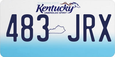 KY license plate 483JRX