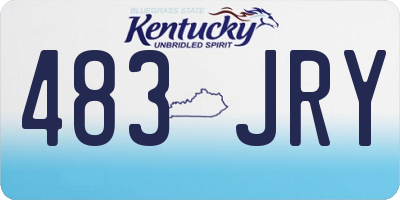 KY license plate 483JRY