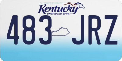 KY license plate 483JRZ