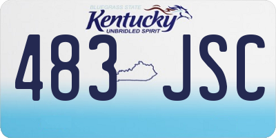 KY license plate 483JSC