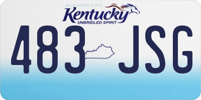 KY license plate 483JSG