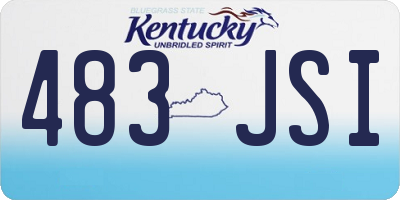 KY license plate 483JSI