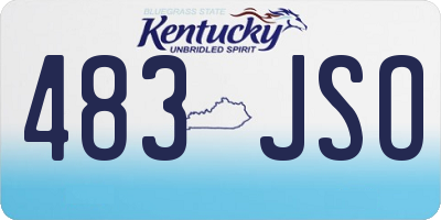 KY license plate 483JSO