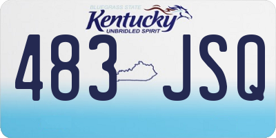 KY license plate 483JSQ