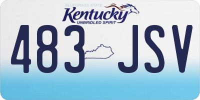 KY license plate 483JSV