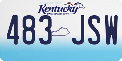 KY license plate 483JSW