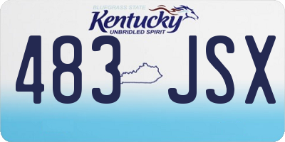 KY license plate 483JSX