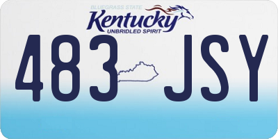 KY license plate 483JSY