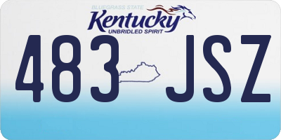 KY license plate 483JSZ