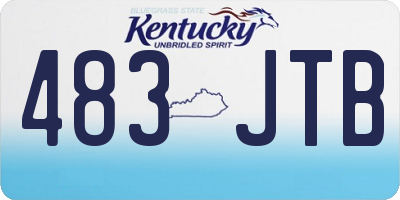 KY license plate 483JTB