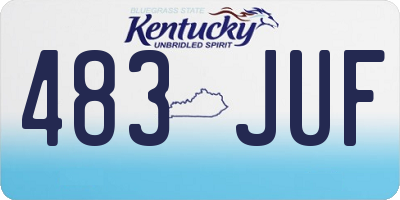 KY license plate 483JUF