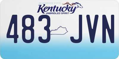KY license plate 483JVN