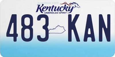 KY license plate 483KAN