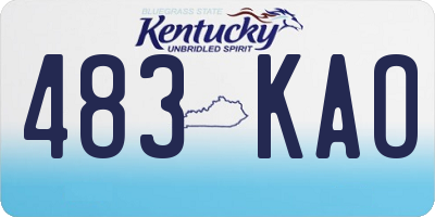 KY license plate 483KAO