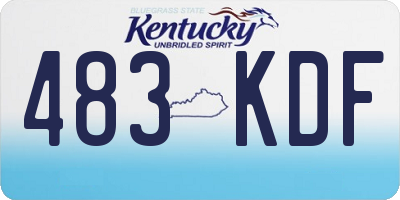 KY license plate 483KDF