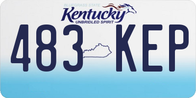 KY license plate 483KEP