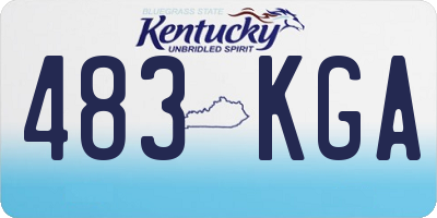 KY license plate 483KGA