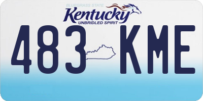 KY license plate 483KME