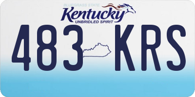 KY license plate 483KRS