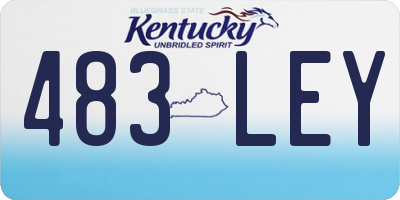 KY license plate 483LEY