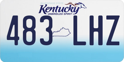KY license plate 483LHZ