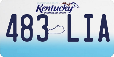 KY license plate 483LIA