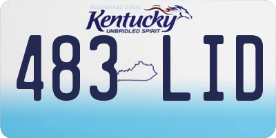 KY license plate 483LID