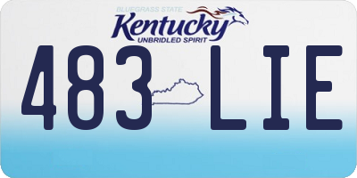 KY license plate 483LIE