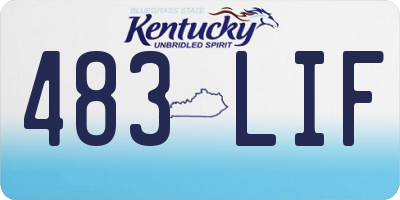 KY license plate 483LIF