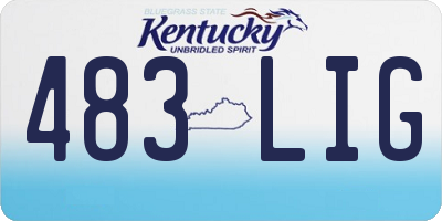 KY license plate 483LIG