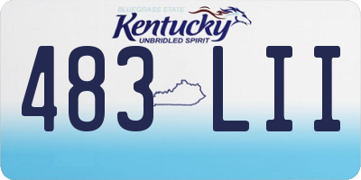 KY license plate 483LII