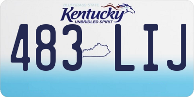 KY license plate 483LIJ