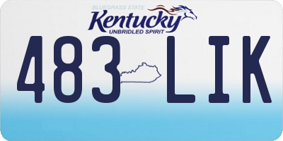 KY license plate 483LIK