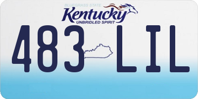 KY license plate 483LIL