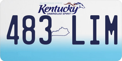 KY license plate 483LIM