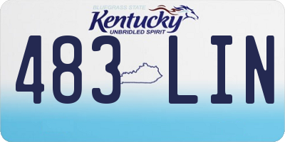 KY license plate 483LIN