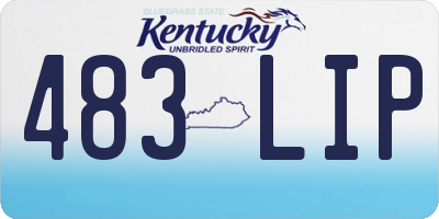 KY license plate 483LIP