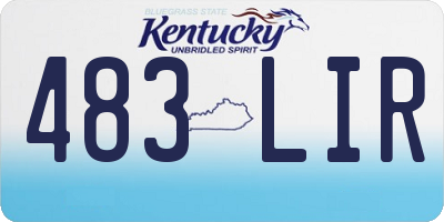 KY license plate 483LIR
