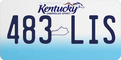 KY license plate 483LIS