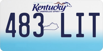 KY license plate 483LIT