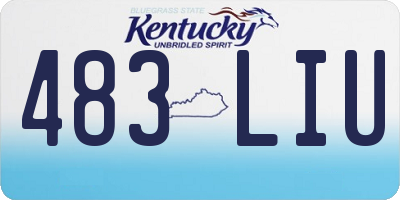 KY license plate 483LIU