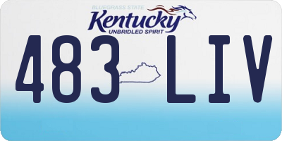 KY license plate 483LIV