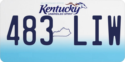 KY license plate 483LIW