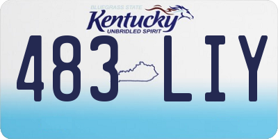 KY license plate 483LIY