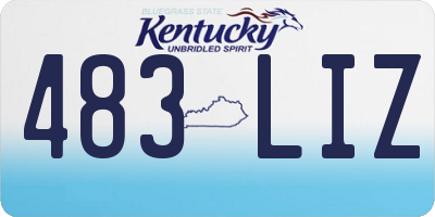 KY license plate 483LIZ