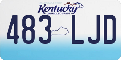 KY license plate 483LJD